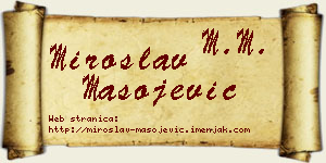 Miroslav Mašojević vizit kartica